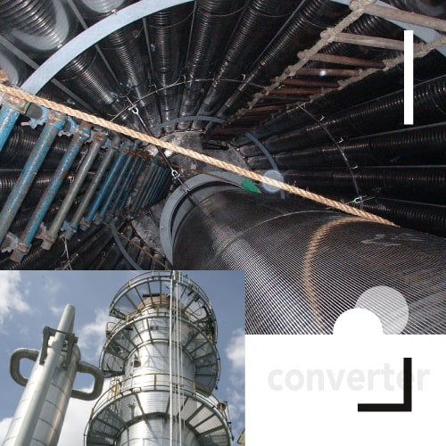Converters in the process of ammonia synthesis